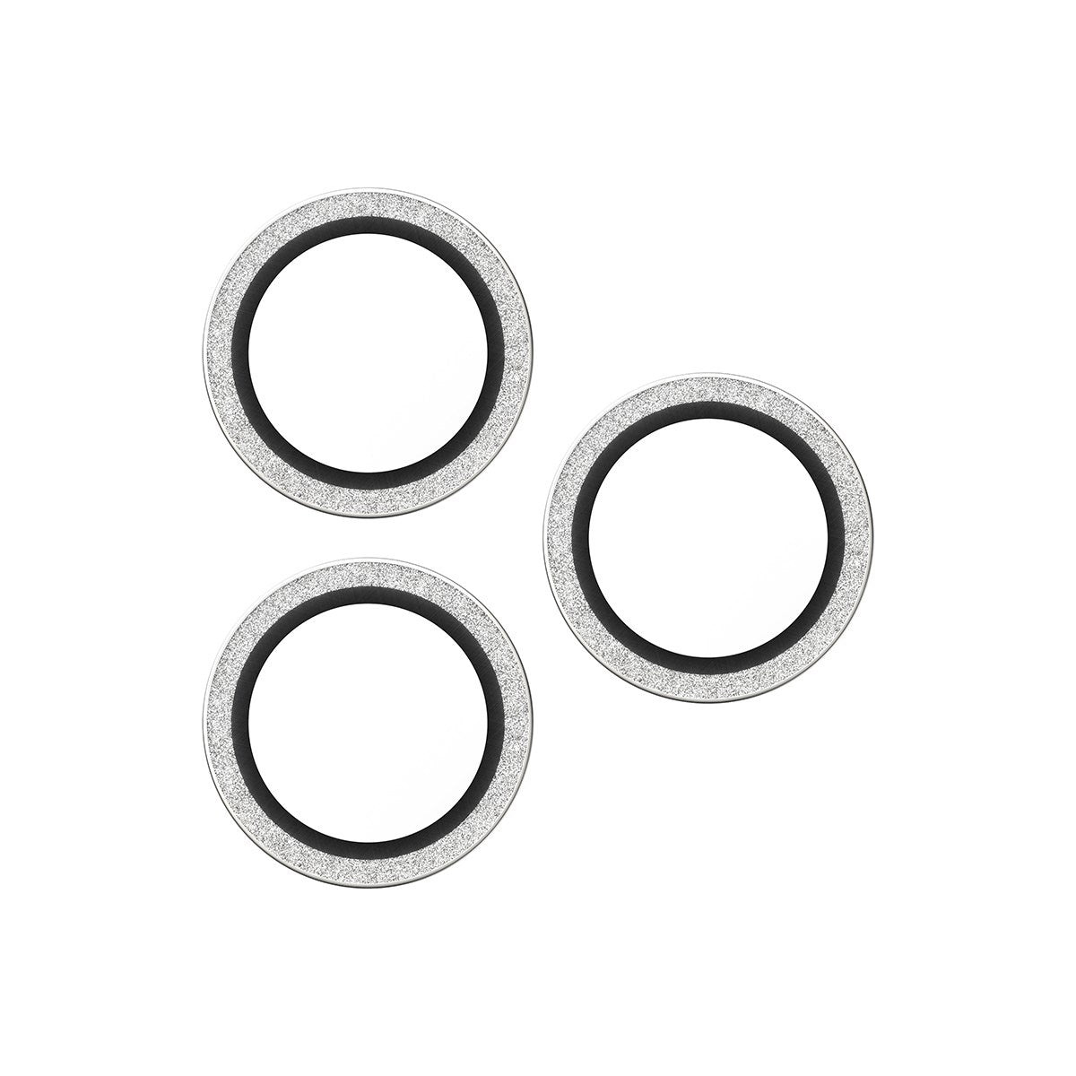 PanzerGlass® Hoops® Glitter Silber Kameraschutz iPhone 17 Pro | iPhone 17 Pro Max | iPhone 16 Pro | 16 Pro Max